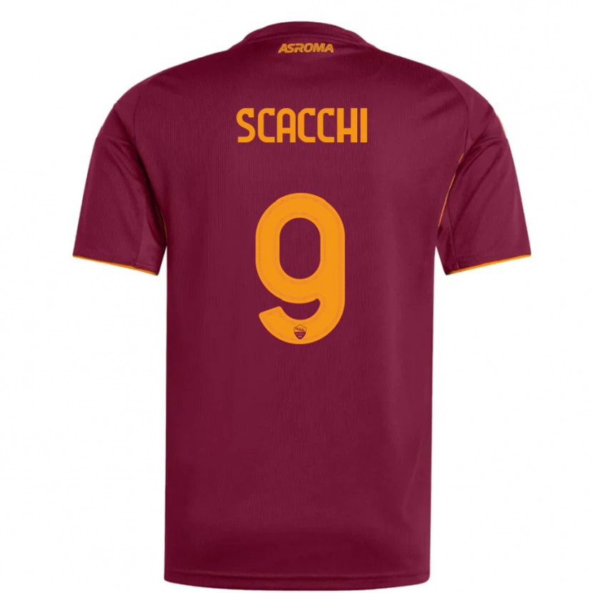 Danxen Kinder Manuel Scacchi #9 Burgunderrot Orange Heimtrikot Trikot 2025/26 T-Shirt