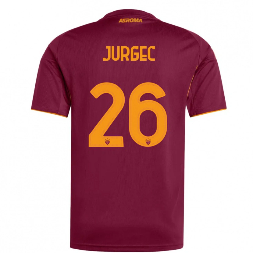 Danxen Kinder Jan Jurgec #26 Burgunderrot Orange Heimtrikot Trikot 2025/26 T-Shirt