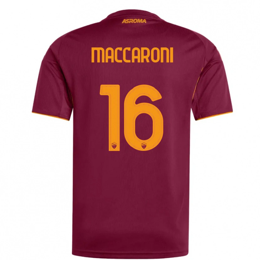 Danxen Kinder Valerio Maccaroni #16 Burgunderrot Orange Heimtrikot Trikot 2025/26 T-Shirt