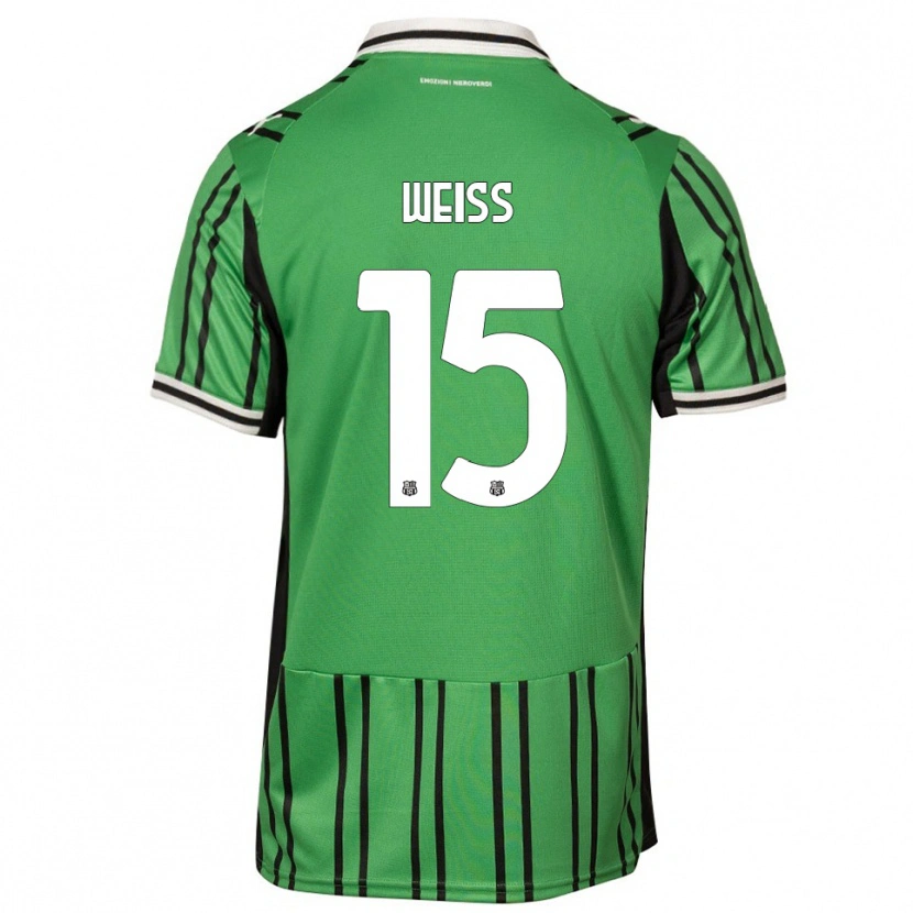 Danxen Kinder David Weiss #15 Grün Schwarz Heimtrikot Trikot 2025/26 T-Shirt