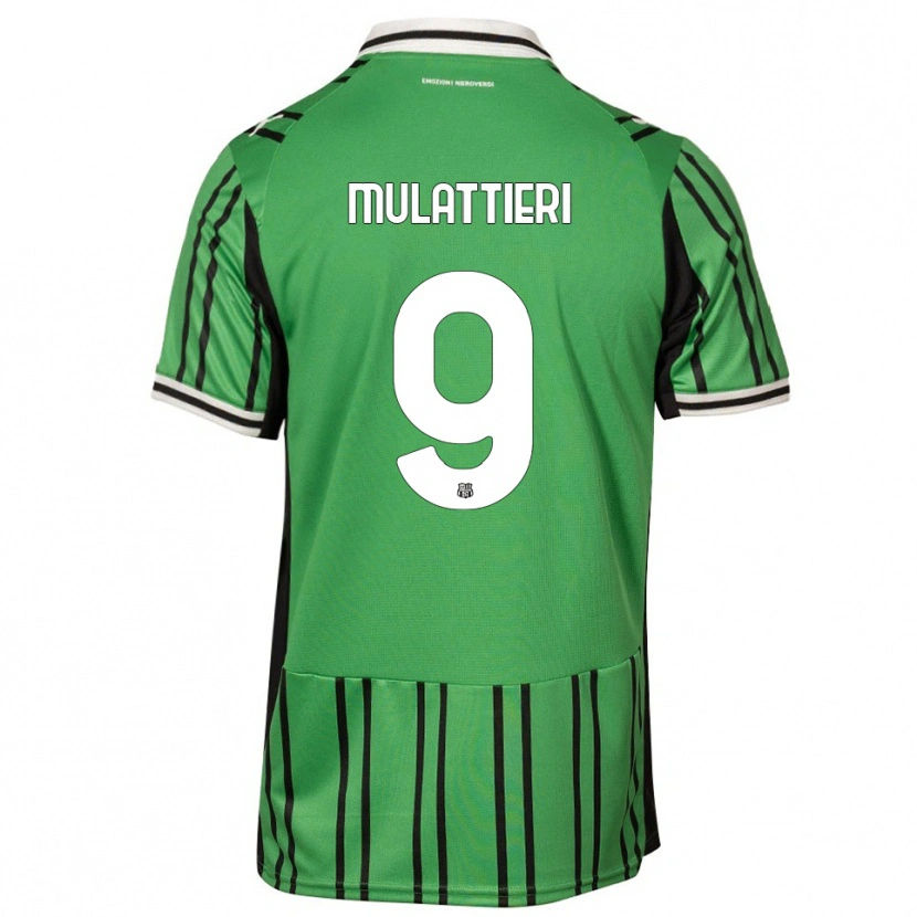 Danxen Kinder Samuele Mulattieri #9 Grün Schwarz Heimtrikot Trikot 2025/26 T-Shirt