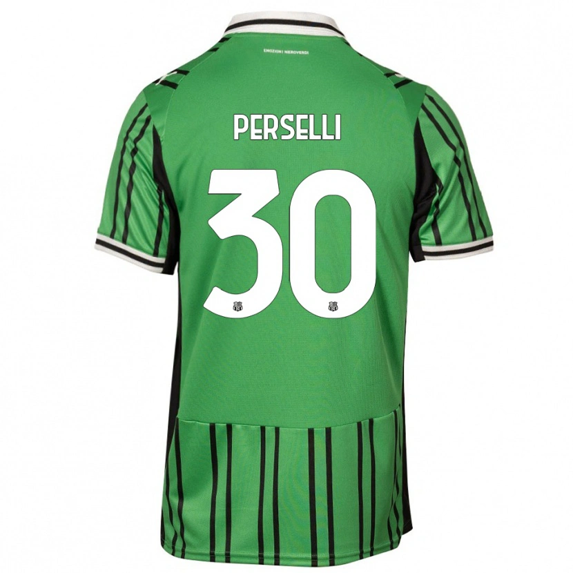 Danxen Kinder Manuela Perselli #30 Grün Schwarz Heimtrikot Trikot 2025/26 T-Shirt
