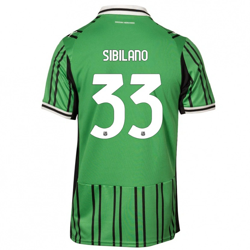 Danxen Kinder Alessio Sibilano #33 Grün Schwarz Heimtrikot Trikot 2025/26 T-Shirt