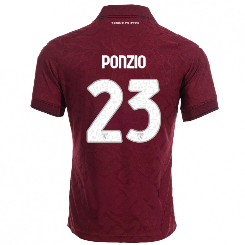 Danxen Kinder Erika Ponzio #23 Burgunderrot Weiß Heimtrikot Trikot 2025/26 T-Shirt