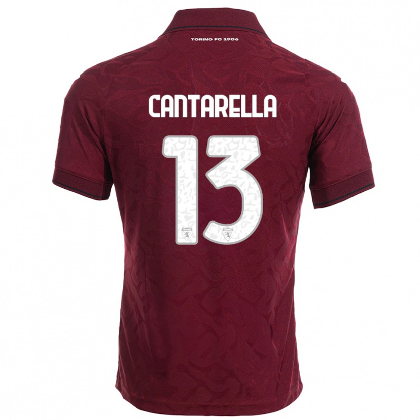 Danxen Kinder Luca Cantarella #13 Burgunderrot Weiß Heimtrikot Trikot 2025/26 T-Shirt