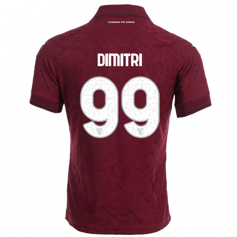 Danxen Kinder Matteo Dimitri #99 Burgunderrot Weiß Heimtrikot Trikot 2025/26 T-Shirt