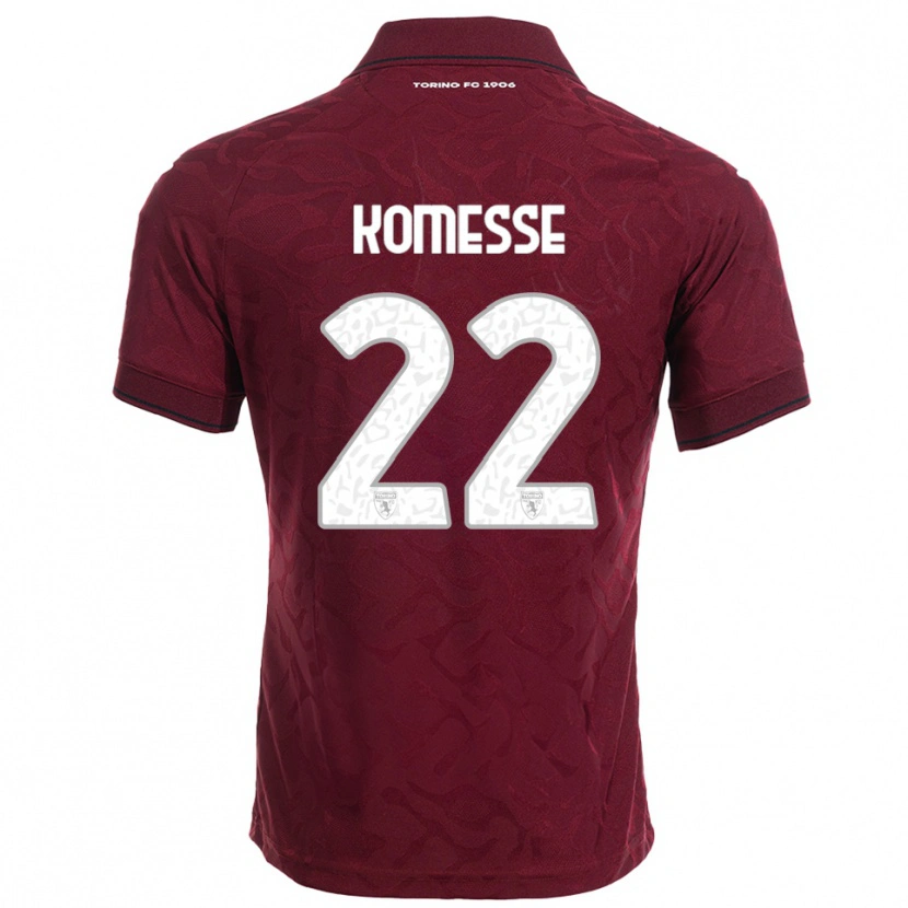 Danxen Kinder Josias Sabone #22 Burgunderrot Weiß Heimtrikot Trikot 2025/26 T-Shirt