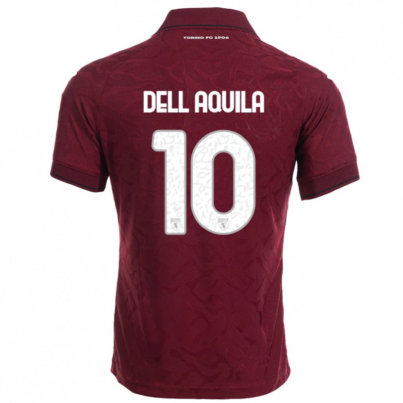 Danxen Kinder Francesco Dell'aquila #10 Burgunderrot Weiß Heimtrikot Trikot 2025/26 T-Shirt