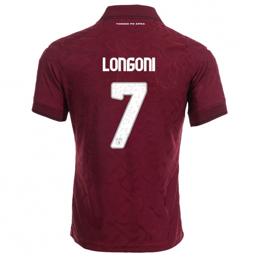 Danxen Kinder Marco Longoni #7 Burgunderrot Weiß Heimtrikot Trikot 2025/26 T-Shirt