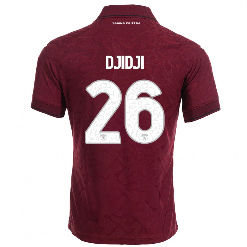 Danxen Kinder Koffi Djidji #26 Burgunderrot Weiß Heimtrikot Trikot 2025/26 T-Shirt