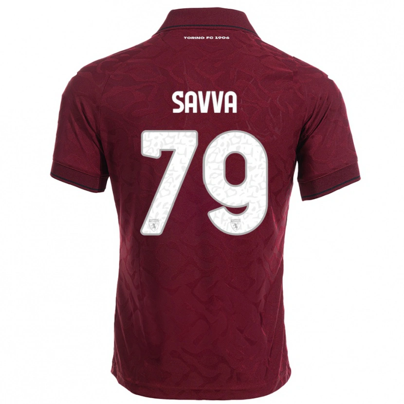 Danxen Kinder Zanos Savva #79 Burgunderrot Weiß Heimtrikot Trikot 2025/26 T-Shirt