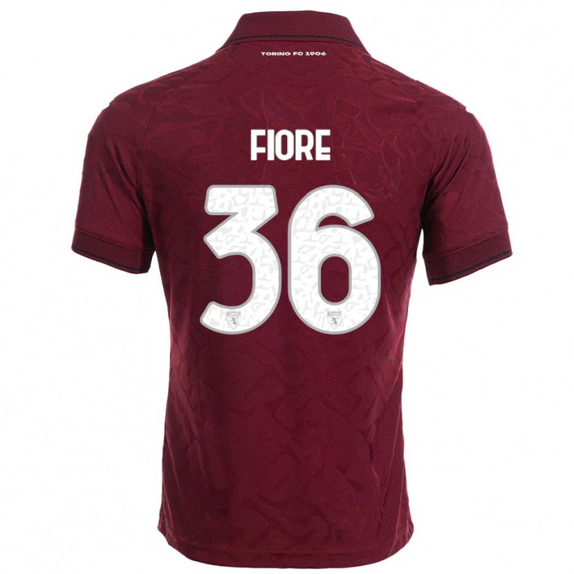 Danxen Kinder Jean Fiore #36 Burgunderrot Weiß Heimtrikot Trikot 2025/26 T-Shirt