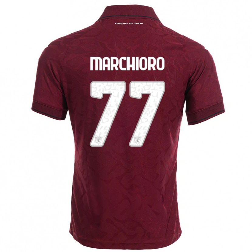 Danxen Kinder Raffaele Marchioro #77 Burgunderrot Weiß Heimtrikot Trikot 2025/26 T-Shirt