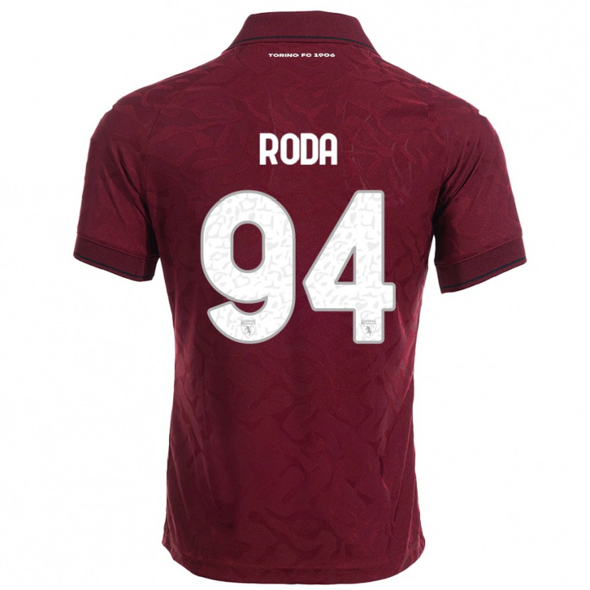 Danxen Kinder Alex Roda #94 Burgunderrot Weiß Heimtrikot Trikot 2025/26 T-Shirt