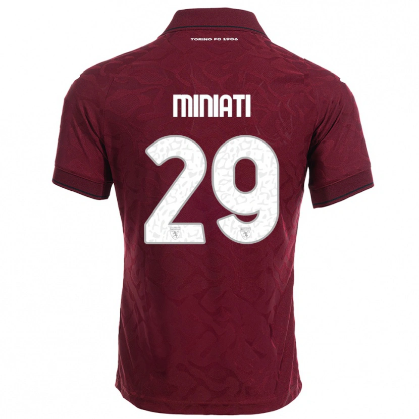 Danxen Kinder Elisa Miniati #29 Burgunderrot Weiß Heimtrikot Trikot 2025/26 T-Shirt