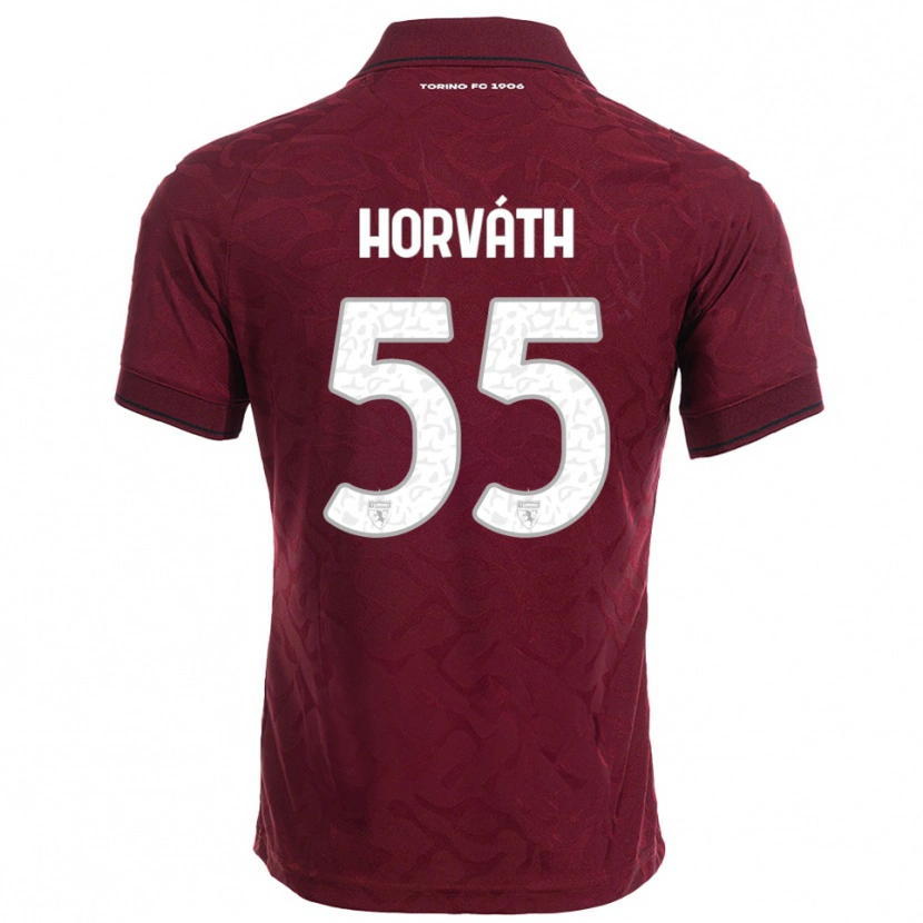 Danxen Kinder Krisztofer Horváth #55 Burgunderrot Weiß Heimtrikot Trikot 2025/26 T-Shirt