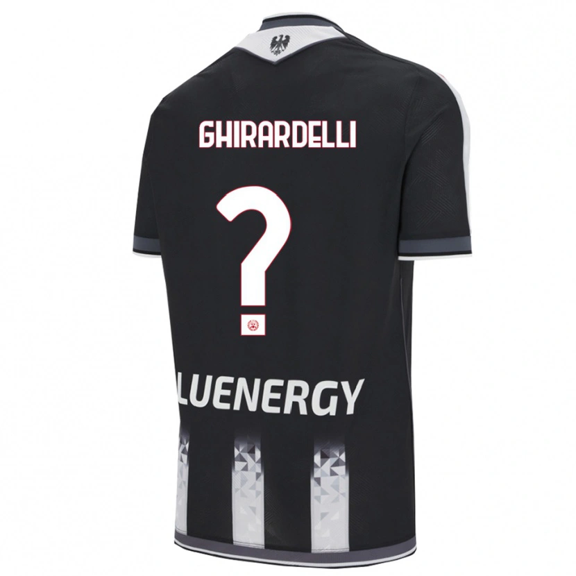 Danxen Kinder Davide Ghirardelli #0 Schwarz Weiß Heimtrikot Trikot 2025/26 T-Shirt