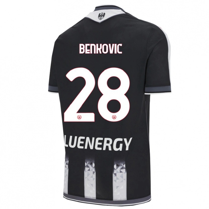 Danxen Kinder Filip Benkovic #28 Schwarz Weiß Heimtrikot Trikot 2025/26 T-Shirt