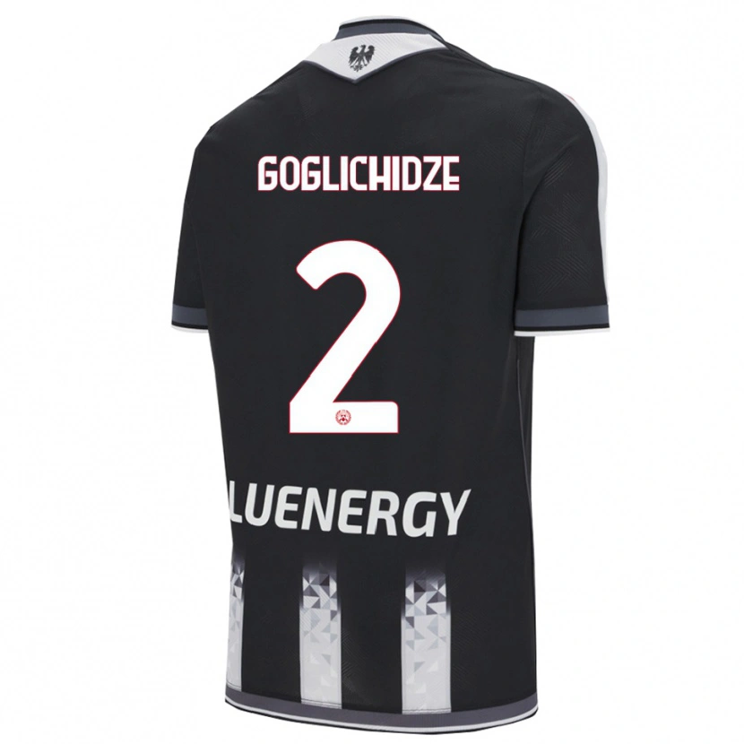Danxen Kinder Saba Goglichidze #2 Schwarz Weiß Heimtrikot Trikot 2025/26 T-Shirt