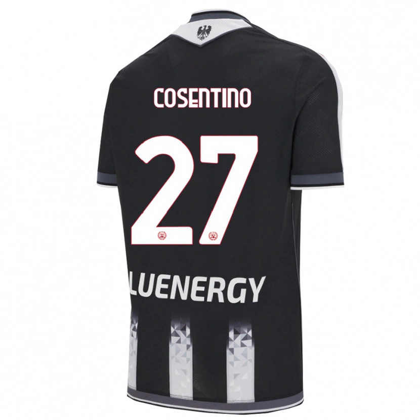 Danxen Kinder Sergio Cosentino #27 Schwarz Weiß Heimtrikot Trikot 2025/26 T-Shirt