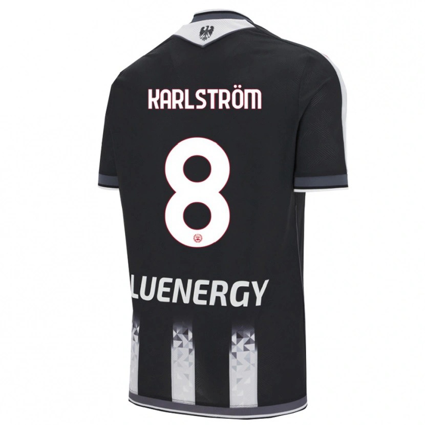 Danxen Kinder Jesper Karlström #8 Schwarz Weiß Heimtrikot Trikot 2025/26 T-Shirt