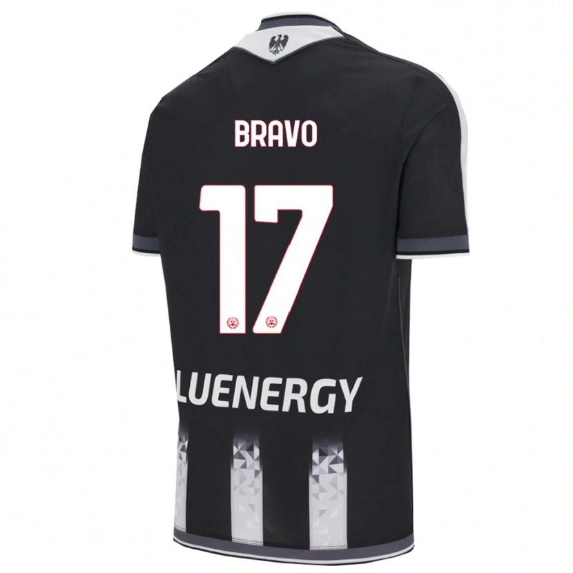 Danxen Kinder Iker Bravo #17 Schwarz Weiß Heimtrikot Trikot 2025/26 T-Shirt