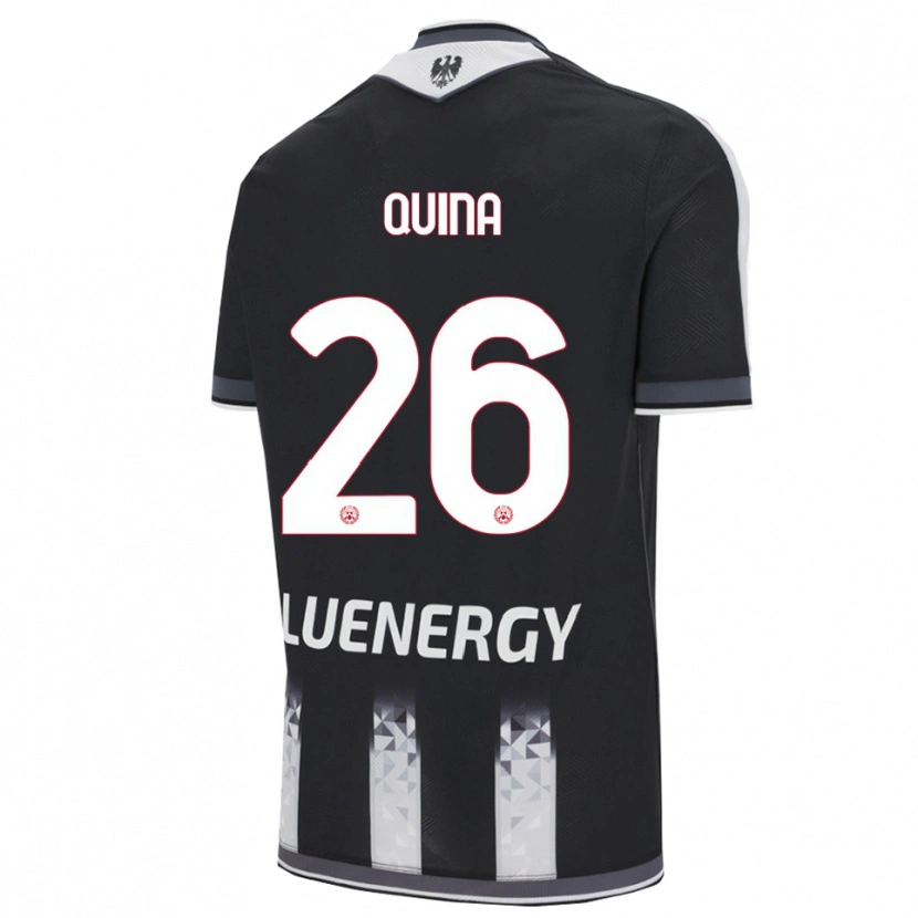 Danxen Kinder Domingos Quina #26 Schwarz Weiß Heimtrikot Trikot 2025/26 T-Shirt