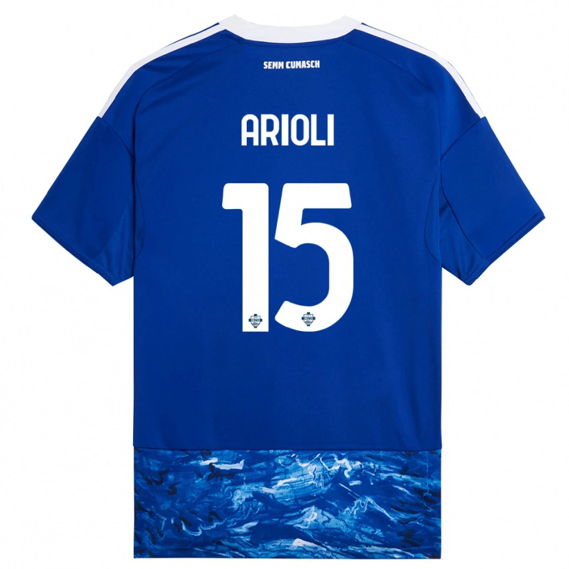 Danxen Kinder Mattia Arioli #15 Blau Weiß Heimtrikot Trikot 2025/26 T-Shirt