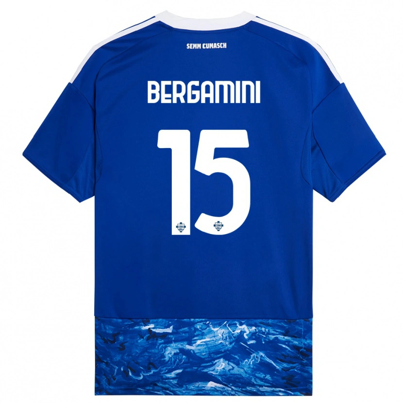 Danxen Kinder Mattia Bergamini #15 Blau Weiß Heimtrikot Trikot 2025/26 T-Shirt