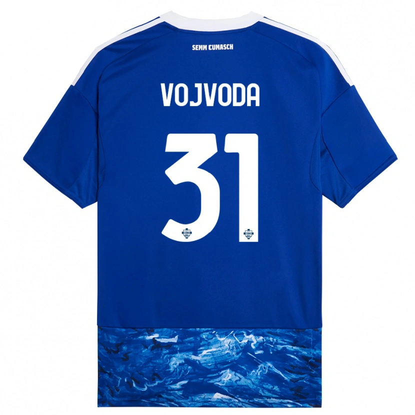 Danxen Kinder Mërgim Vojvoda #31 Blau Weiß Heimtrikot Trikot 2025/26 T-Shirt