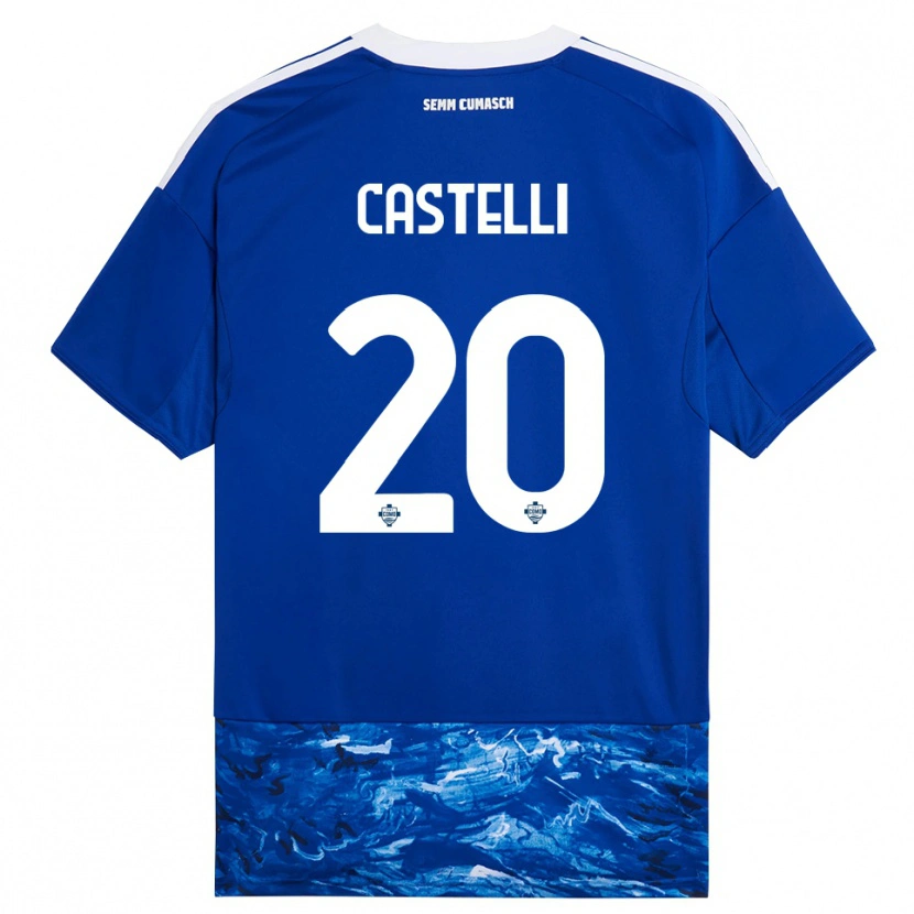 Danxen Kinder Matteo Castelli #20 Blau Weiß Heimtrikot Trikot 2025/26 T-Shirt