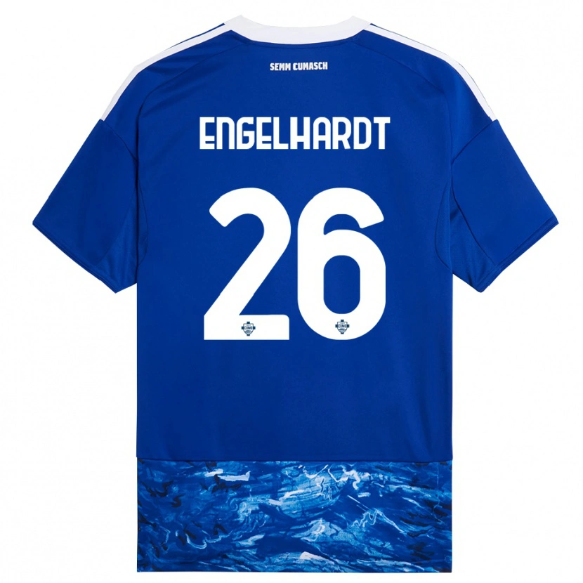 Danxen Kinder Yannik Engelhardt #26 Blau Weiß Heimtrikot Trikot 2025/26 T-Shirt