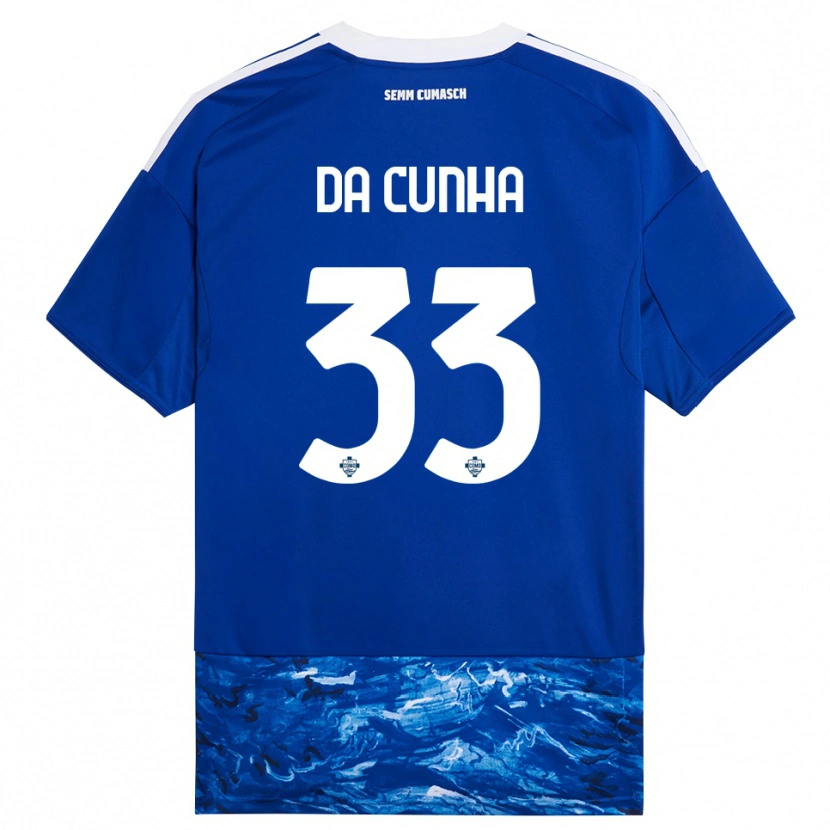 Danxen Kinder Lucas Da Cunha #33 Blau Weiß Heimtrikot Trikot 2025/26 T-Shirt