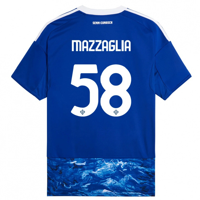 Danxen Kinder Giuseppe Mazzaglia #58 Blau Weiß Heimtrikot Trikot 2025/26 T-Shirt