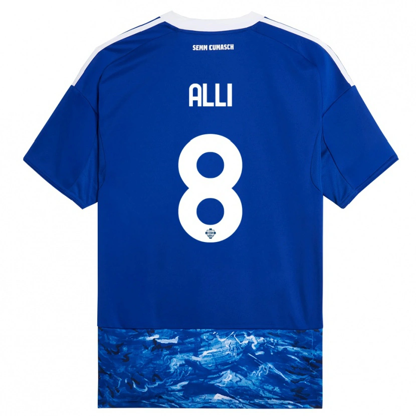 Danxen Kinder Dele Alli #8 Blau Weiß Heimtrikot Trikot 2025/26 T-Shirt