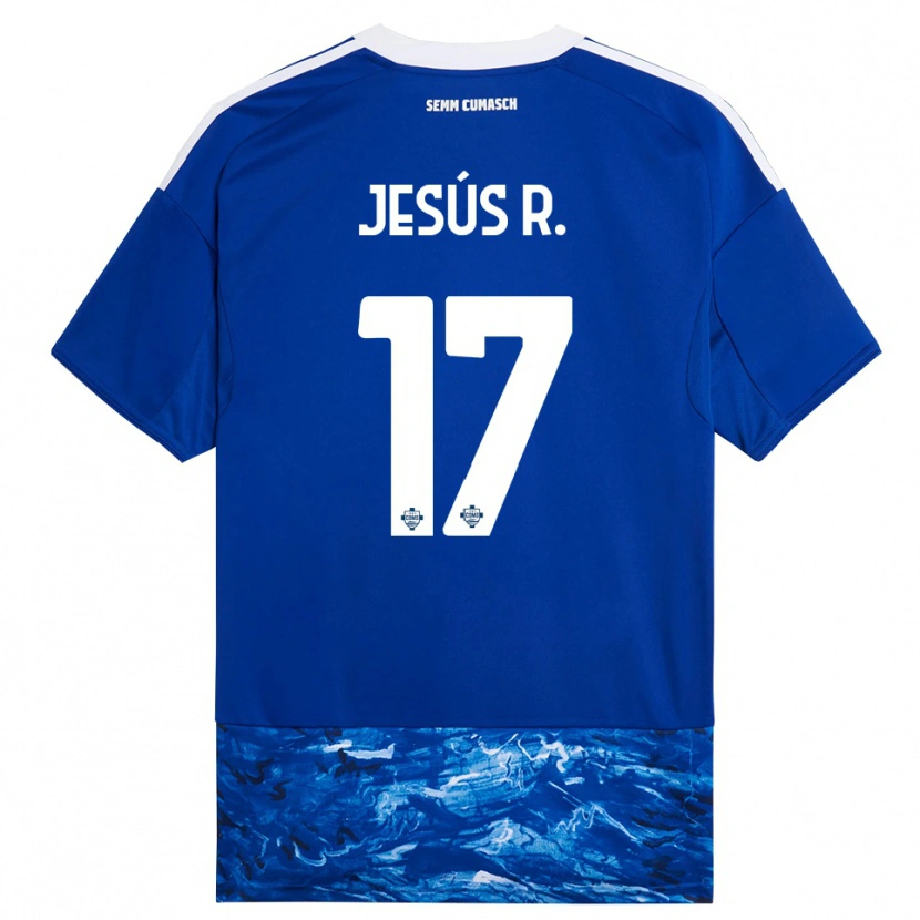 Danxen Kinder Jesús Rodríguez #17 Blau Weiß Heimtrikot Trikot 2025/26 T-Shirt