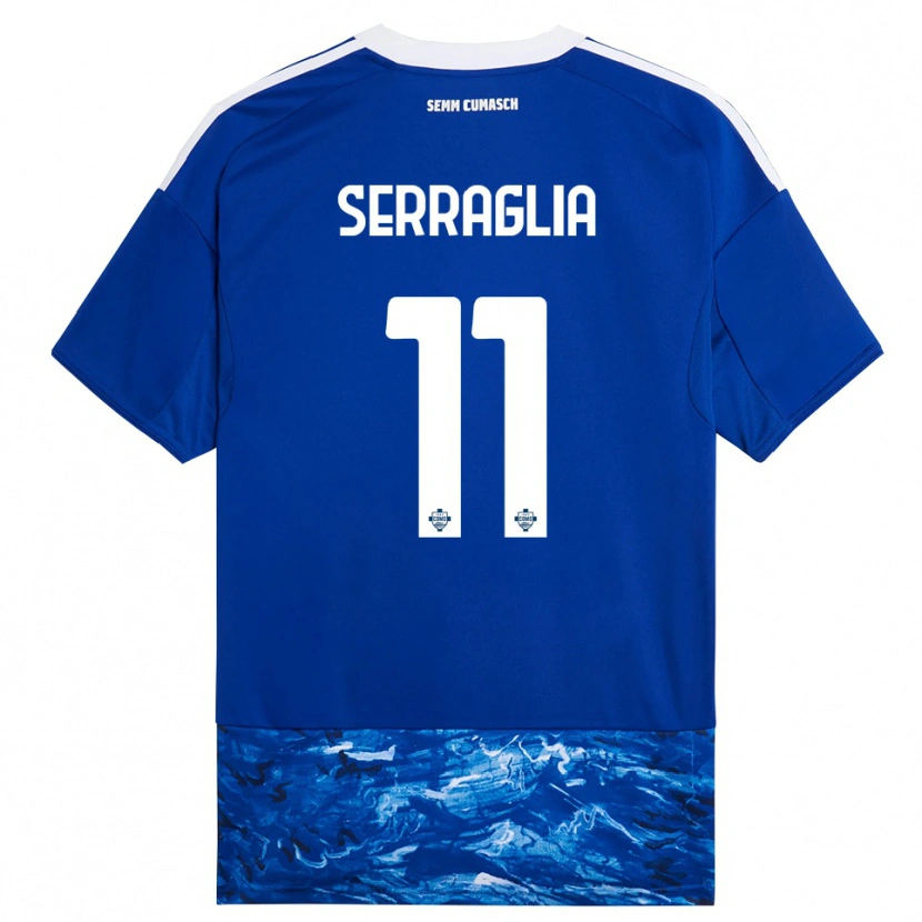 Danxen Kinder Lucas Serraglia #11 Blau Weiß Heimtrikot Trikot 2025/26 T-Shirt