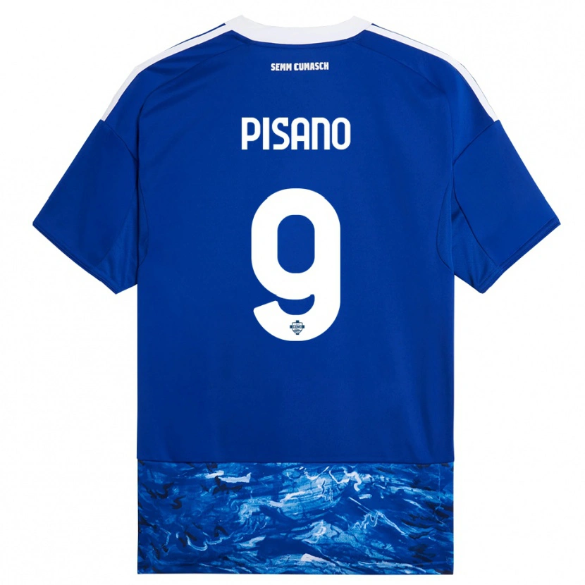 Danxen Kinder Manuel Pisano #9 Blau Weiß Heimtrikot Trikot 2025/26 T-Shirt