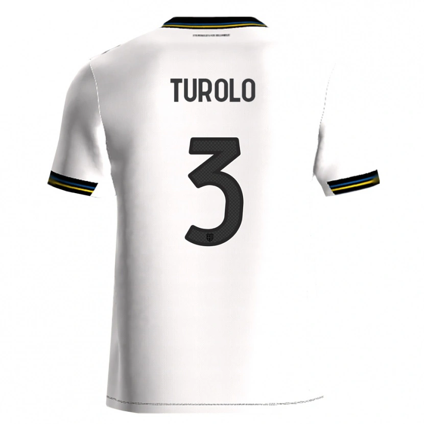 Danxen Kinder Alessio Turolo #3 Weiß Schwarz Heimtrikot Trikot 2025/26 T-Shirt