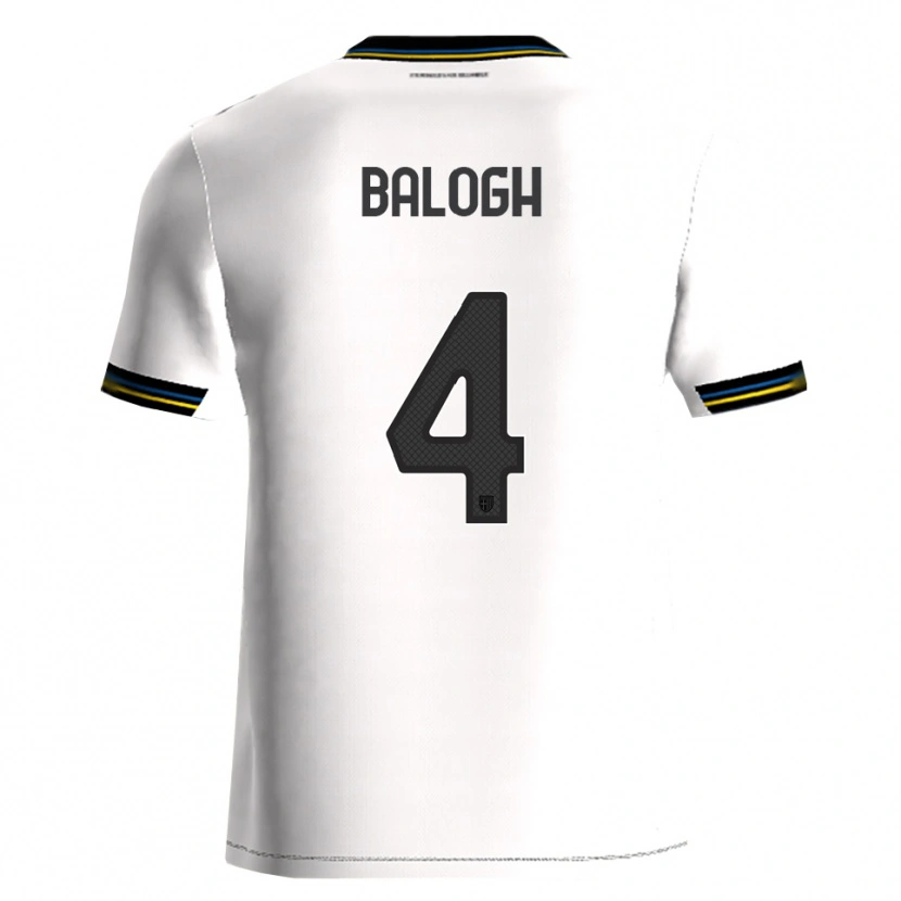 Danxen Kinder Botond Balogh #4 Weiß Schwarz Heimtrikot Trikot 2025/26 T-Shirt