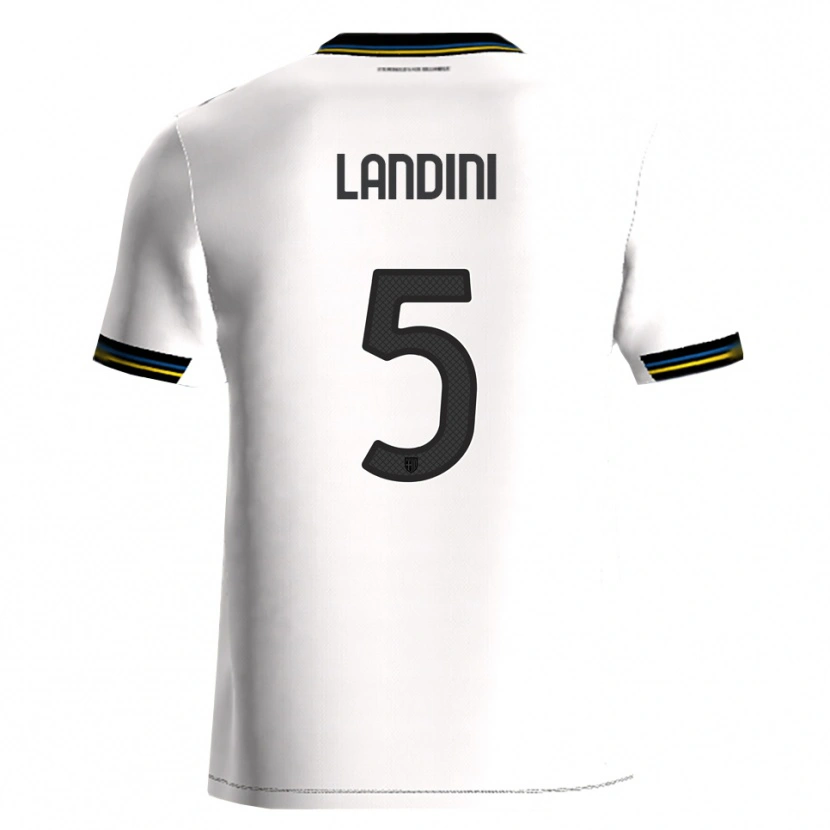 Danxen Kinder Simone Landini #5 Weiß Schwarz Heimtrikot Trikot 2025/26 T-Shirt