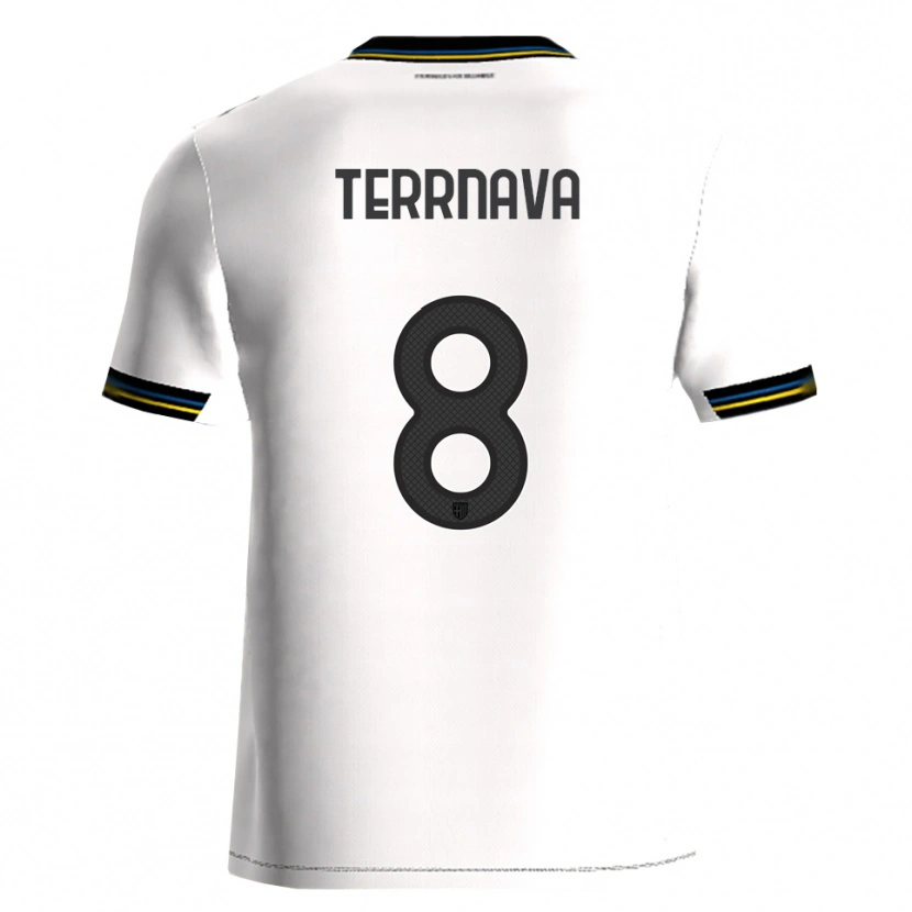 Danxen Kinder Dren Terrnava #8 Weiß Schwarz Heimtrikot Trikot 2025/26 T-Shirt