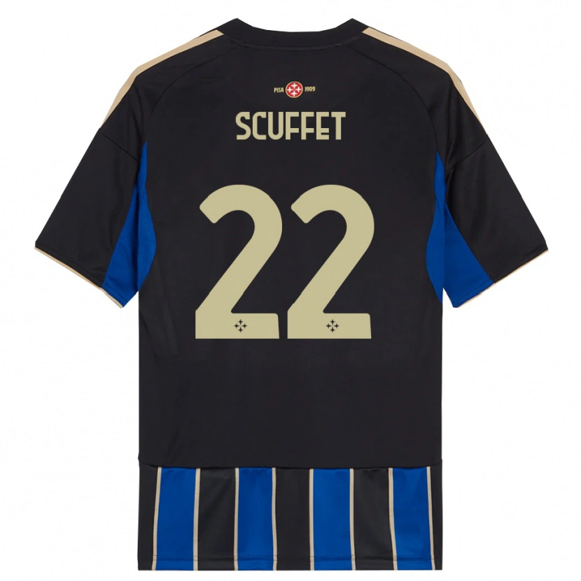 Danxen Kinder Simone Scuffet #22 Schwarz Blau Heimtrikot Trikot 2025/26 T-Shirt