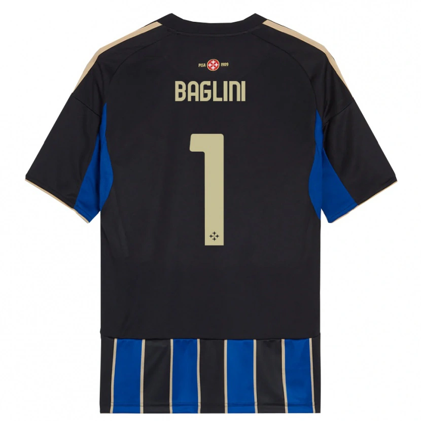 Danxen Kinder Giacomo Baglini #1 Schwarz Blau Heimtrikot Trikot 2025/26 T-Shirt