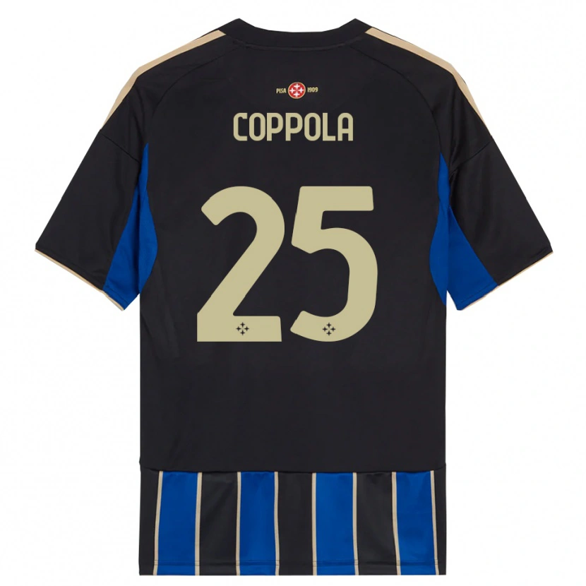 Danxen Kinder Francesco Coppola #25 Schwarz Blau Heimtrikot Trikot 2025/26 T-Shirt