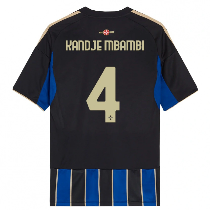 Danxen Kinder Jeremy Kandje Mbambi #4 Schwarz Blau Heimtrikot Trikot 2025/26 T-Shirt