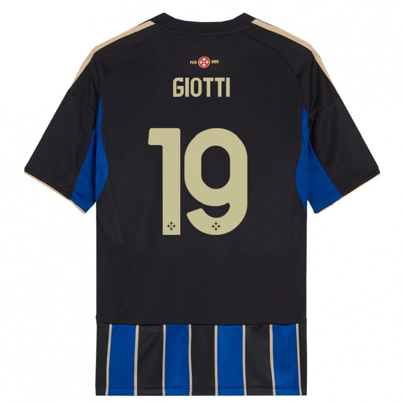Danxen Kinder Emanuele Giotti #19 Schwarz Blau Heimtrikot Trikot 2025/26 T-Shirt