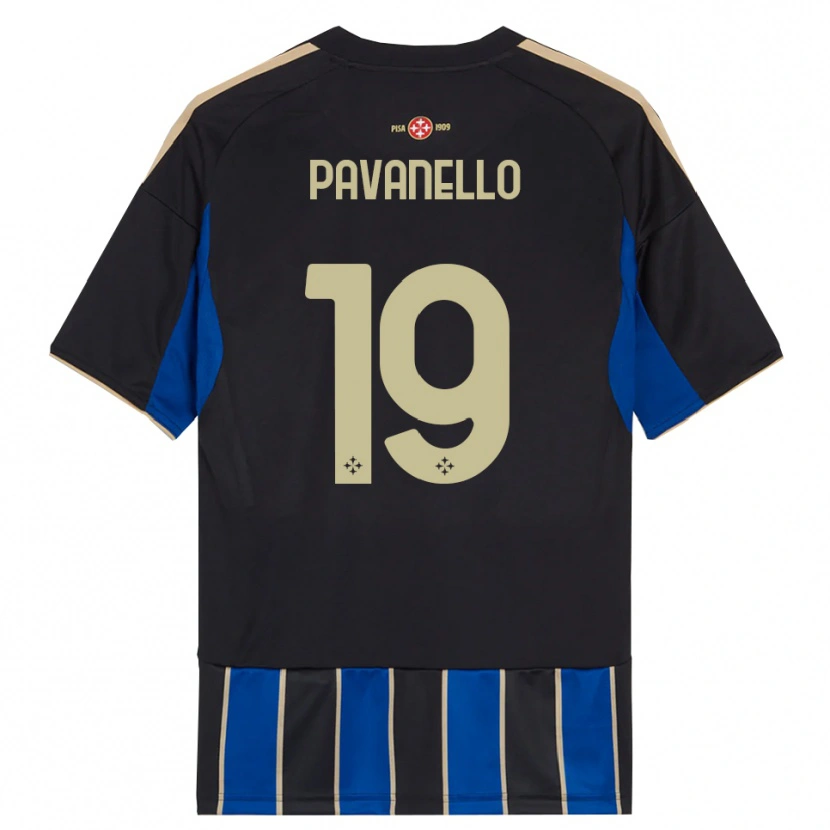 Danxen Kinder Andrea Pavanello #19 Schwarz Blau Heimtrikot Trikot 2025/26 T-Shirt