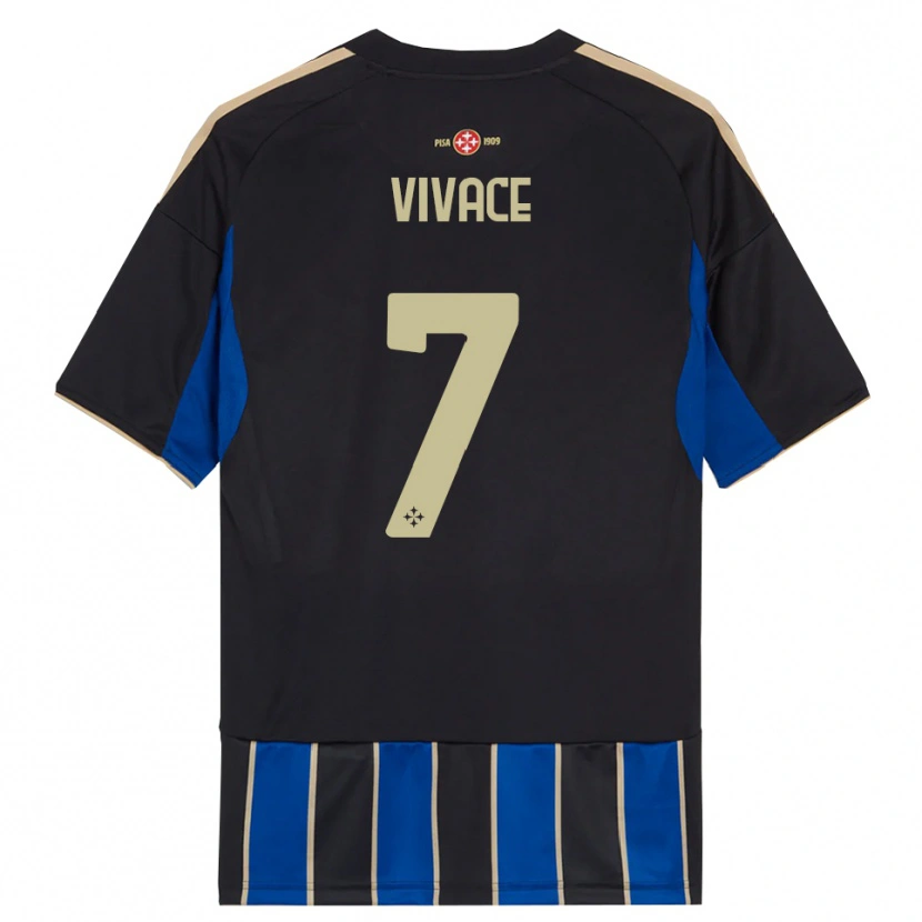 Danxen Kinder Cristian Vivace #7 Schwarz Blau Heimtrikot Trikot 2025/26 T-Shirt