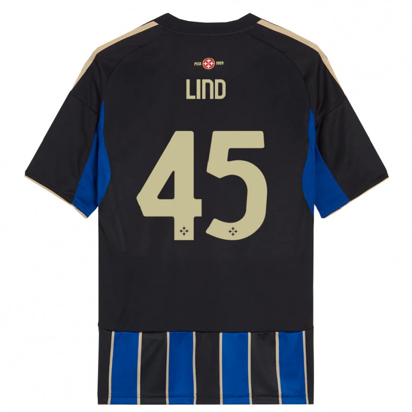 Danxen Kinder Alexander Lind #45 Schwarz Blau Heimtrikot Trikot 2025/26 T-Shirt